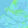 Mappa topografica Rotterdam-Rijnmond, altitudine, rilievo