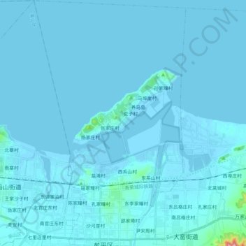 Mappa topografica 宁海街道, altitudine, rilievo