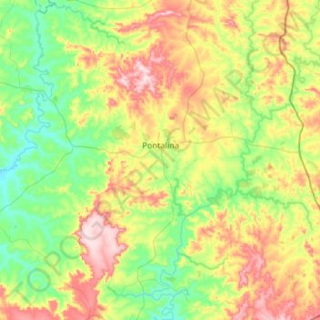 Mappa topografica Pontalina, altitudine, rilievo
