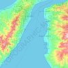 Mappa topografica Stretto di Messina, altitudine, rilievo