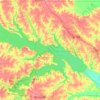 Mappa topografica Lake Red Rock, altitudine, rilievo