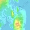 Mappa topografica Wedgeport, altitudine, rilievo