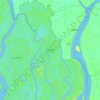 Mappa topografica Sundarban, altitudine, rilievo