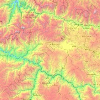 Mappa topografica Anta, altitudine, rilievo