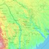 Mappa topografica Moldavia, altitudine, rilievo