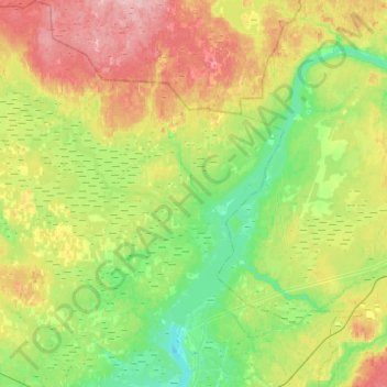Mappa topografica Свирьстройское городское поселение, altitudine, rilievo