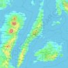 Mappa topografica Cebu, altitudine, rilievo