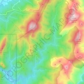 Mappa topografica Wawa River, altitudine, rilievo