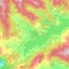 Mappa topografica Lago Arvo, altitudine, rilievo