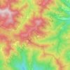 Mappa topografica Riserva naturale Acquerino Cantagallo, altitudine, rilievo