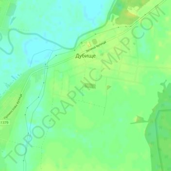 Mappa topografica Дубище, altitudine, rilievo