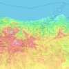 Mappa topografica Cantabria, altitudine, rilievo