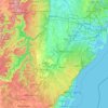 Mappa topografica Nepean River, altitudine, rilievo