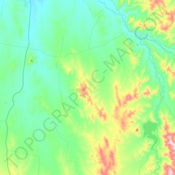 Mappa topografica Loomberah, altitudine, rilievo