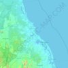 Mappa topografica Batticaloa District, altitudine, rilievo