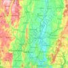 Mappa topografica Hartford County, altitudine, rilievo