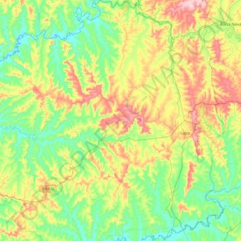 Mappa topografica Lapa, altitudine, rilievo