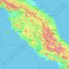 Mappa topografica Italia centrale, altitudine, rilievo
