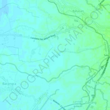 Mappa topografica Salapungan, altitudine, rilievo