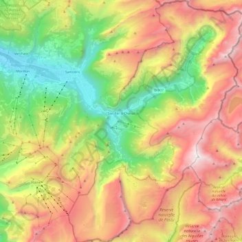 Mappa topografica Sixt-Fer-à-Cheval, altitudine, rilievo