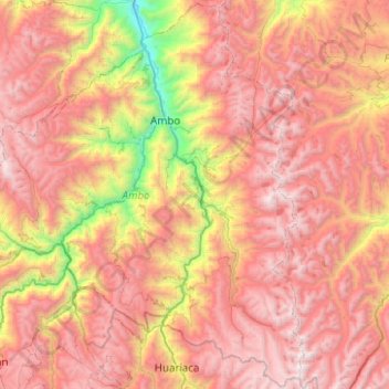 Mappa topografica Ambo, altitudine, rilievo