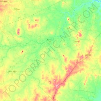 Mappa topografica Bonfim do Piauí, altitudine, rilievo