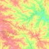 Mappa topografica Taliaferro County, altitudine, rilievo