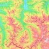Mappa topografica Laruns, altitudine, rilievo