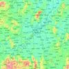 Mappa topografica 衡阳市, altitudine, rilievo