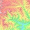 Mappa topografica Western Sikkim Subsection, altitudine, rilievo