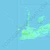Mappa topografica Key West, altitudine, rilievo