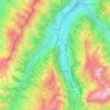 Mappa topografica Frutigen, altitudine, rilievo
