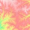 Mappa topografica Sutton County, altitudine, rilievo