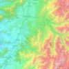 Mappa topografica Machalí, altitudine, rilievo
