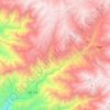 Mappa topografica Coris, altitudine, rilievo
