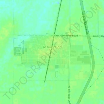Mappa topografica Assumption, altitudine, rilievo