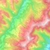 Mappa topografica Niella Belbo, altitudine, rilievo