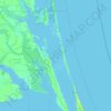 Mappa topografica Currituck Sound, altitudine, rilievo