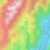 Mappa topografica Ferrara di Monte Baldo, altitudine, rilievo