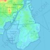Mappa topografica Amager, altitudine, rilievo