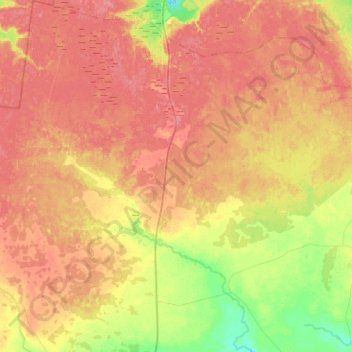Mappa topografica Шороховское сельское поселение, altitudine, rilievo