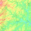 Mappa topografica Halifax County, altitudine, rilievo