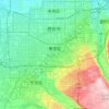 Mappa topografica 雁塔区, altitudine, rilievo