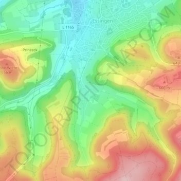 Mappa topografica 73457, altitudine, rilievo