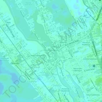 Mappa topografica Bisig, altitudine, rilievo