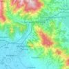 Mappa topografica Serravalle Pistoiese, altitudine, rilievo