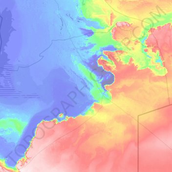 Mappa topografica Бейнеу ауданы, altitudine, rilievo