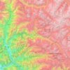 Mappa topografica Bhuntar, altitudine, rilievo