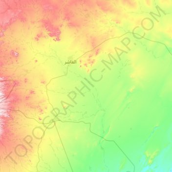 Mappa topografica Al Fasher, altitudine, rilievo