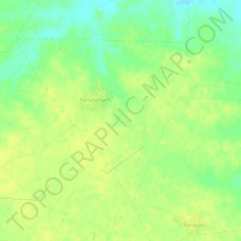 Mappa topografica Narsinghgarh, altitudine, rilievo